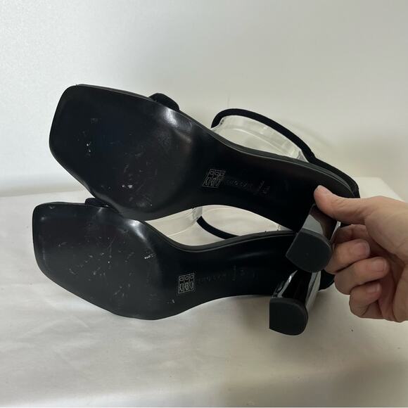 NATORI Glow Suede Black Sandal Size 9 EUC - Picture 7 of 8